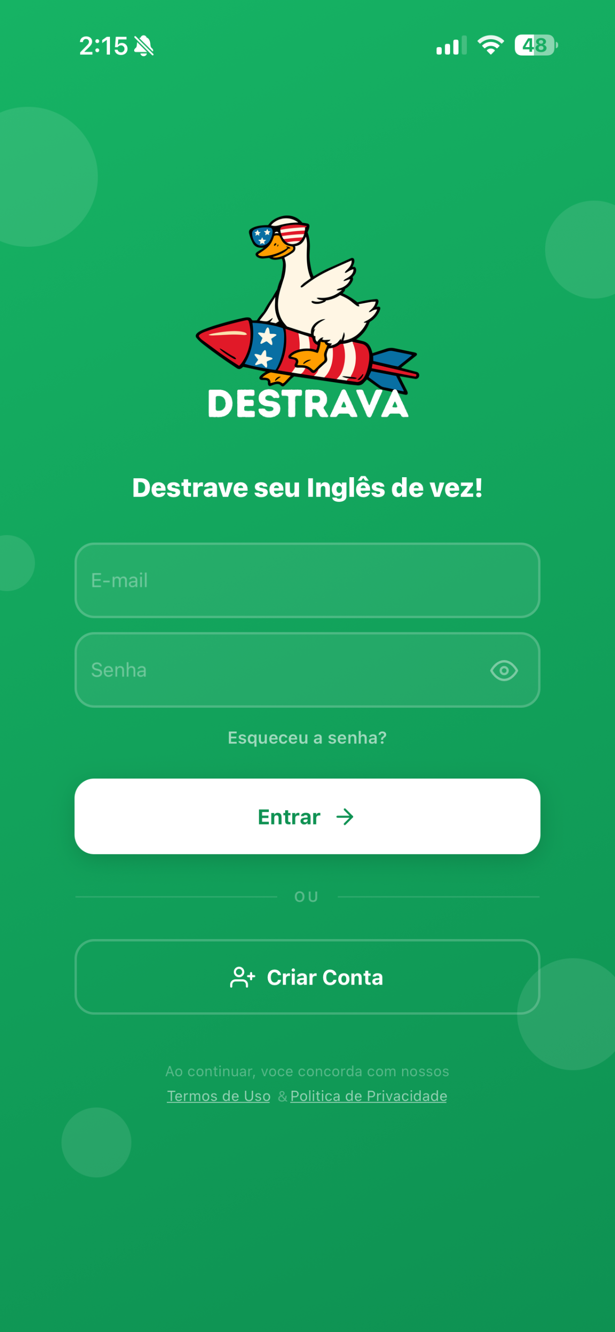Tela de login